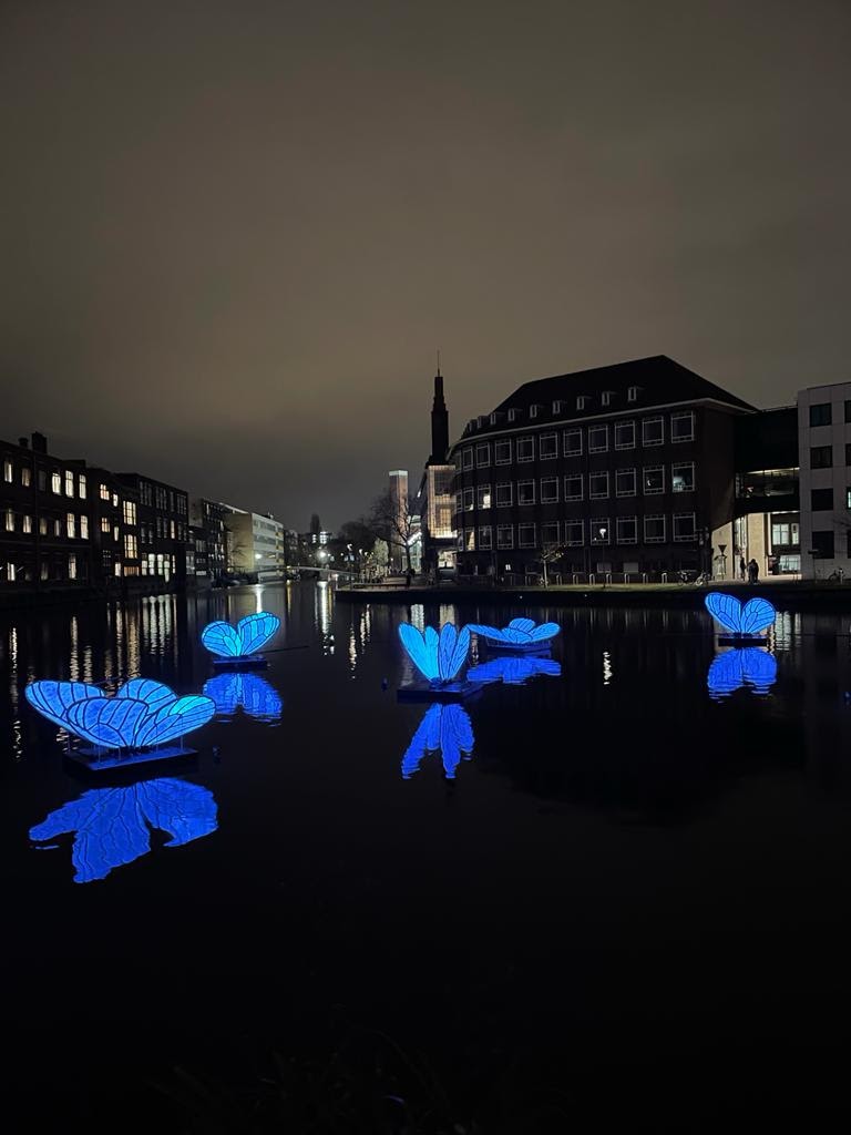 Amsterdam Light Festival Butterfly Effect installation 